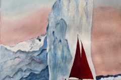 Voile-rouge-en-Arctique-n°-2